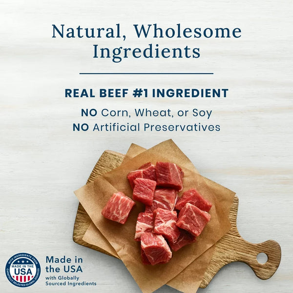 Nudges Jerky Cuts Natural Dog Treats Beef, 2 pack, 16 oz per pack, plus 3 My Outlet Mall Resealable Storage Pouches