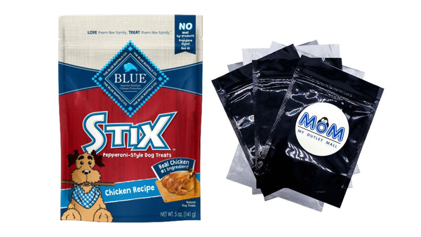 Stix Chicken Flavor Soft Treats for Dogs, Whole Grain, 1 pack, 5 oz, plus 3 My Outlet Mall Resealable Storage Pouches