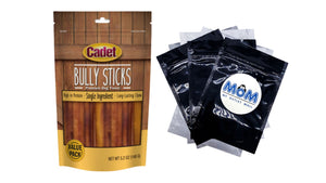 Bully Sticks Dog Treats, 1 pack, 5.2 oz, plus 3 My Outlet Mall Resealable Storage Pouches