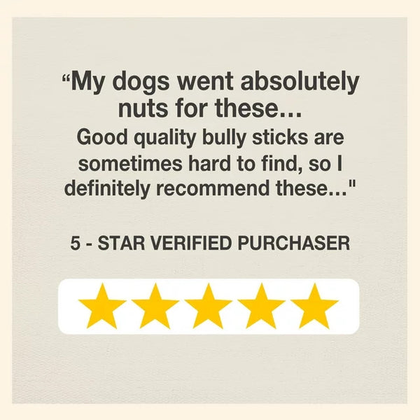 Bully Sticks Dog Treats, 2 pack, 5.2 oz per pack, plus 3 My Outlet Mall Resealable Storage Pouches