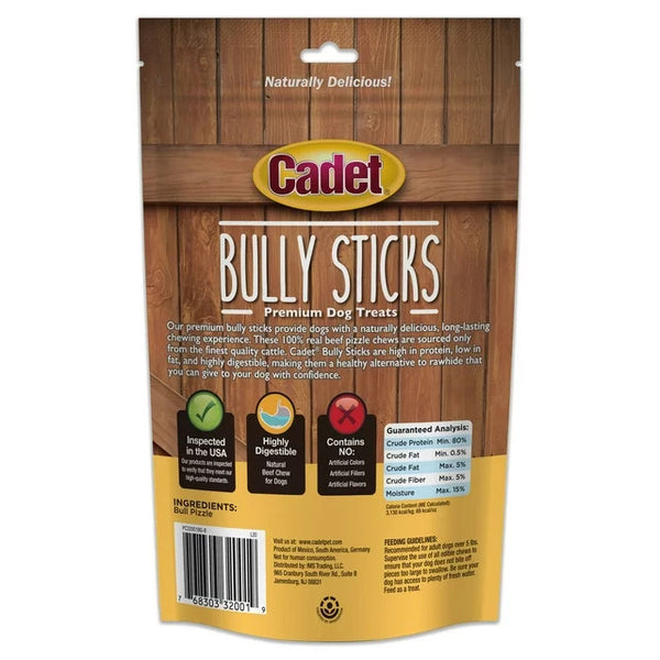 Bully Sticks Dog Treats, 2 pack, 5.2 oz per pack, plus 3 My Outlet Mall Resealable Storage Pouches