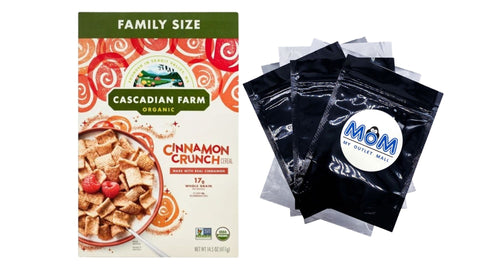 Organic Cinnamon Crunch Cereal, Value Size, 1 pack, 14.5 oz, plus 3 My Outlet Mall Resealable Storage Pouches