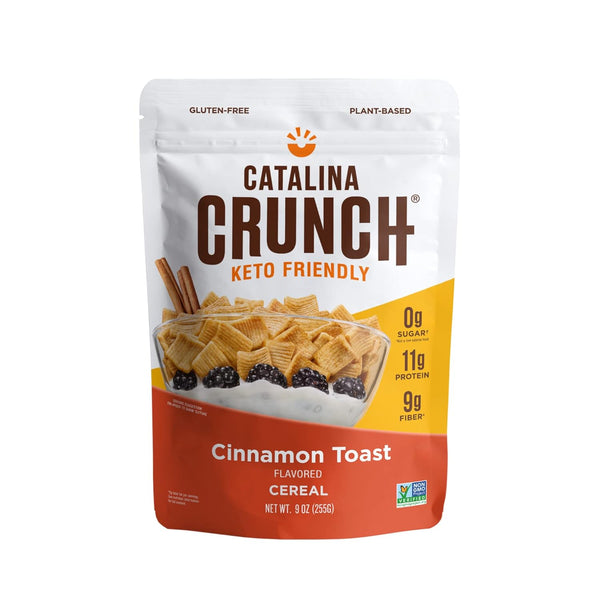 Cinnamon Toast Keto Cereal, 2 pack, 9 oz Bag per pack, plus 3 My Outlet Mall Resealable Storage Pouches