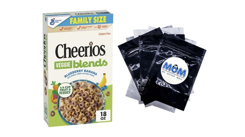 Veggie Blends Breakfast Cereal, Blueberry Banana Flavored, Family Size, 1 pack, 18 oz, plus 3 My Outlet Mall Resealable Storage Pouches