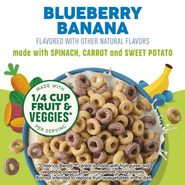 Veggie Blends Breakfast Cereal, Blueberry Banana Flavored, Family Size, 2 pack, 18 oz per pack, plus 3 My Outlet Mall Resealable Storage Pouches