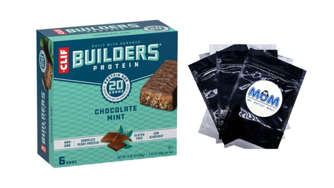 Chocolate Mint Flavor, Protein Bars, Gluten-Free, Non-GMO, Low Glycemic, 20g Protein, 1 pack, 14.40 oz 6 count, plus 3 My Outlet Mall Resealable Storage Pouches