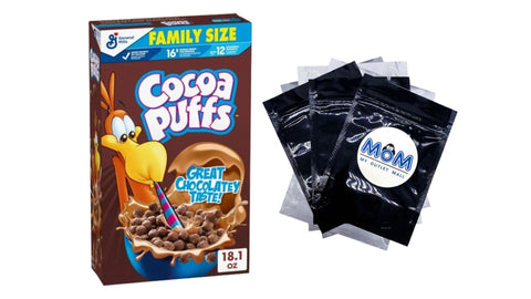 Chocolate Breakfast Cereal with Whole Grains, 1 pack, 18.1 oz, plus 3 My Outlet Mall Resealable Storage Pouches