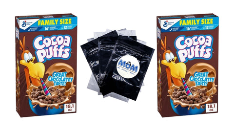 Chocolate Breakfast Cereal with Whole Grains, 2 pack, 18.1 oz per pack, plus 3 My Outlet Mall Resealable Storage Pouches