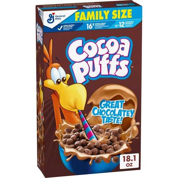 Chocolate Breakfast Cereal with Whole Grains, 1 pack, 18.1 oz, plus 3 My Outlet Mall Resealable Storage Pouches