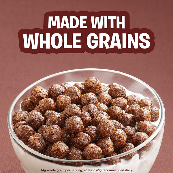 Chocolate Breakfast Cereal with Whole Grains, 1 pack, 18.1 oz, plus 3 My Outlet Mall Resealable Storage Pouches