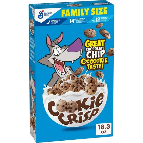 Breakfast Cereal Chocolate Chip Cookie Taste Family Size, 2 Packs, 18.3 oz per pack, plus 3 My Outlet Mall Resealable Storage Pouches