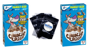 Breakfast Cereal Chocolate Chip Cookie Taste Family Size, 2 Packs, 18.3 oz per pack, plus 3 My Outlet Mall Resealable Storage Pouches