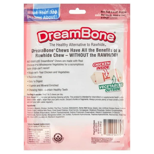 Chicken Flavored Rawhide-Free Dog Chews, Mini - 2 packs - 22.5 oz - plus 3 My Outlet Mall Resealable Storage Pouches
