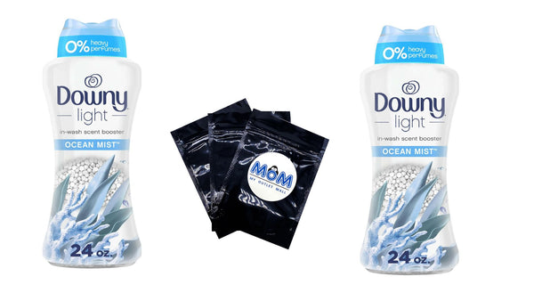 Light Laundry Scent Booster Beads with No Heavy Perfumes Ocean Mist Scent - 2 packs - 24 oz- plus 3 My Outlet Mall Resealable Storage Pouches