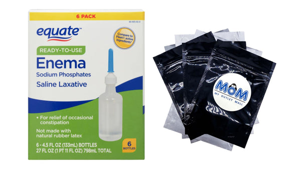 Enema Sodium Phosphates Saline Laxative, 1 pack, 4.5fl oz , plus 3 My Outlet Mall Resealable Storage Pouches