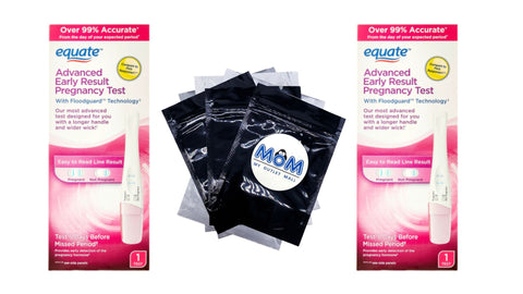 Advanced Early Pregnancy Test, Test 5 Days Sooner, over 99% Accurate, 2 pack, 1 count per pack, plus 3 My Outlet Mall Resealable Storage Pouches