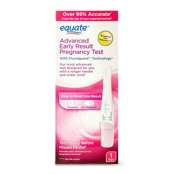 Advanced Early Pregnancy Test, Test 5 Days Sooner, over 99% Accurate, 1 pack, 1 count, plus 3 My Outlet Mall Resealable Storage Pouches