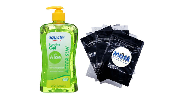After Sun Soothing Gel With Aloe, 1 pack, 20 oz, plus 3 My Outlet Mall Resealable Storage Pouches