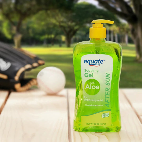 After Sun Soothing Gel With Aloe, 1 pack, 20 oz, plus 3 My Outlet Mall Resealable Storage Pouches
