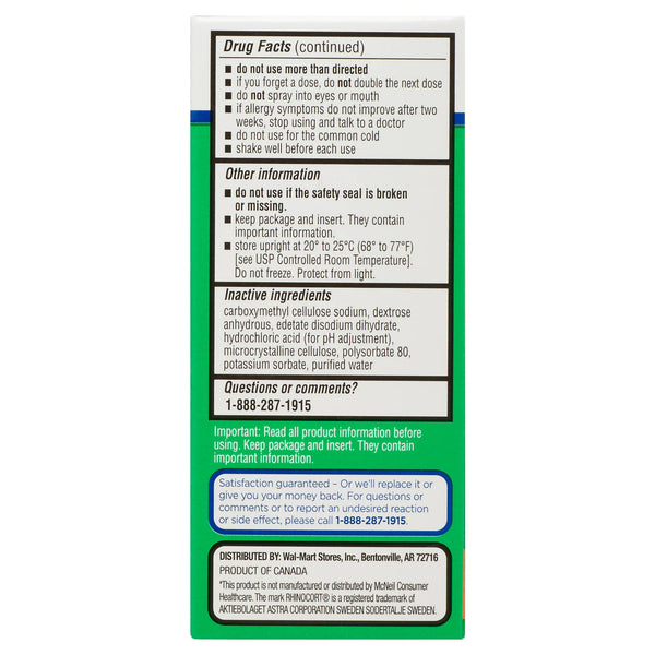 Allergy Relief 24-Hour Non-Drowsy Budesonide Nasal Spray 32mcg, 120 sprays, 1 pack, 0.285fl oz, plus 3 My Outlet Mall Resealable Storage Pouches