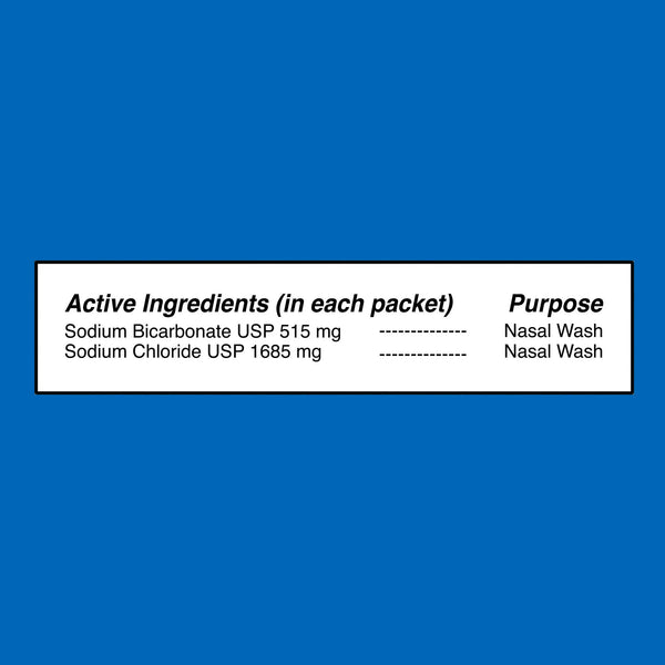 All Natural Saline Packets Sinus Wash Refills for Allergies & Congestion, 3 pack, 50 count per pack, plus 3 My Outlet Mall Resealable Storage Pouches