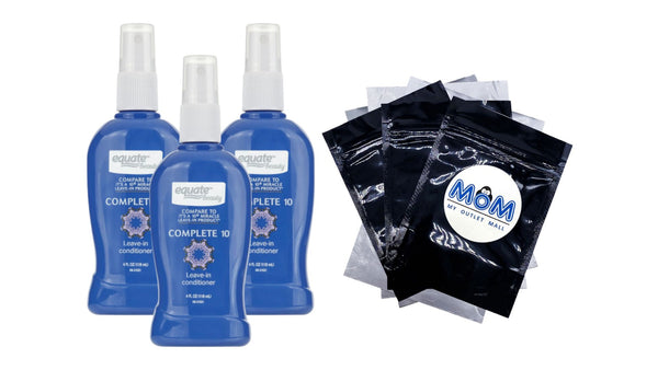 Complete 10 Nourishing Volumizing Leave-in Conditioner, 3 pack, 4fl oz per pack, plus 3 My Outlet Mall Resealable Storage Pouches