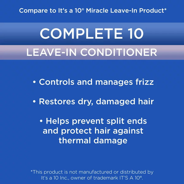 Complete 10 Nourishing Volumizing Leave-in Conditioner, 3 pack, 4fl oz per pack, plus 3 My Outlet Mall Resealable Storage Pouches