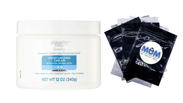 Cream Facial Moisturizing with Hyaluronic Acid, 1 pack, 12 oz, plus 3 My Outlet Mall Resealable Storage Pouches