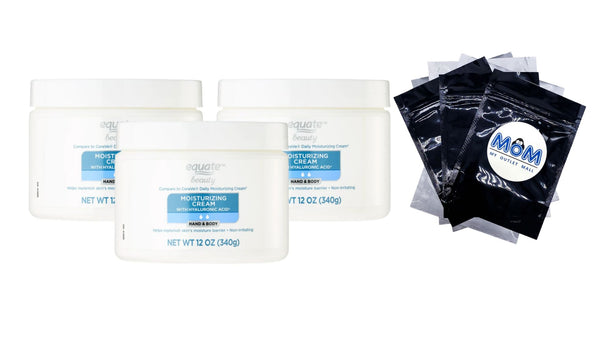 Cream Facial Moisturizing with Hyaluronic Acid, 3 pack, 12 oz per pack, plus 3 My Outlet Mall Resealable Storage Pouches