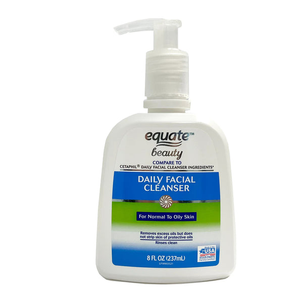 Daily Facial Cleanser for Normal to Oily Skin, 2 pack, 8fl oz per pack, plus 3 My Outlet Mall Resealable Storage Pouches