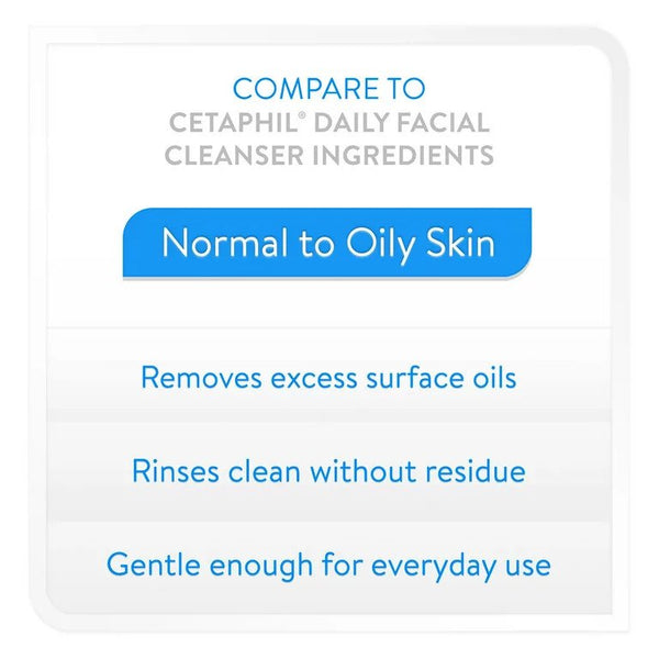 Daily Facial Cleanser for Normal to Oily Skin, 2 pack, 8fl oz per pack, plus 3 My Outlet Mall Resealable Storage Pouches
