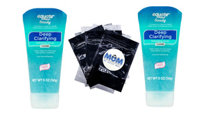 Deep Clarifying Exfoliating Scrub, 2 pack, 5 oz per pack, plus 3 My Outlet Mall Resealable Storage Pouches