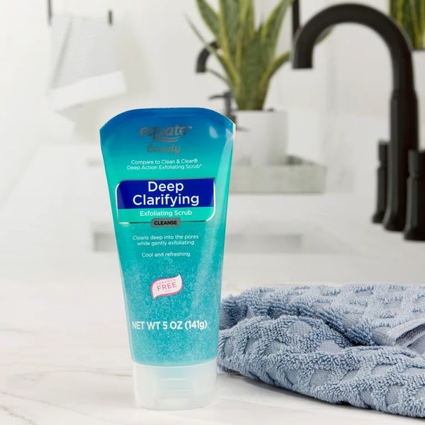 Deep Clarifying Exfoliating Scrub, 3 pack, 5 oz per pack, plus 3 My Outlet Mall Resealable Storage Pouches