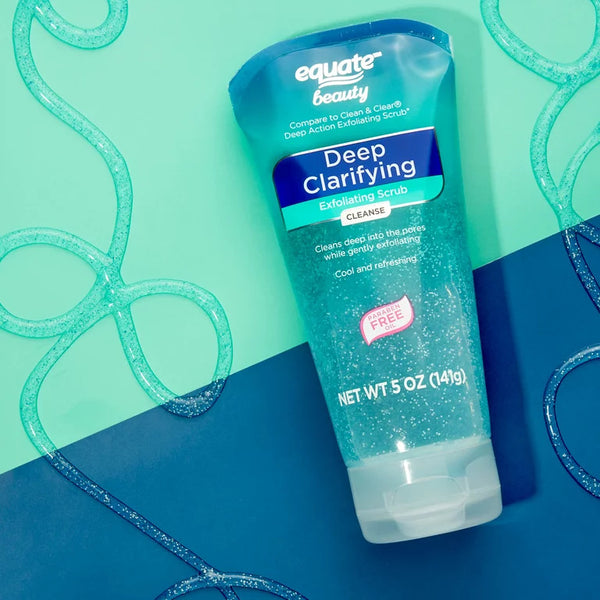 Deep Clarifying Exfoliating Scrub, 3 pack, 5 oz per pack, plus 3 My Outlet Mall Resealable Storage Pouches