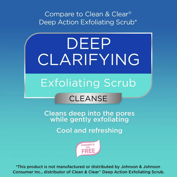 Deep Clarifying Exfoliating Scrub, 3 pack, 5 oz per pack, plus 3 My Outlet Mall Resealable Storage Pouches
