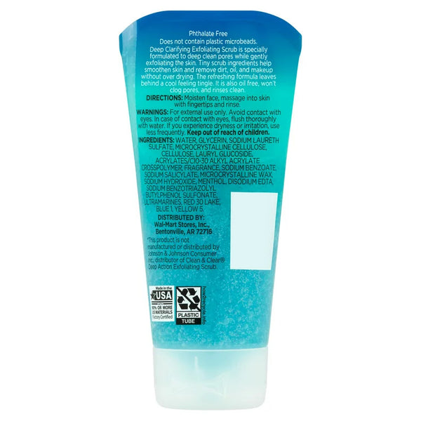 Deep Clarifying Exfoliating Scrub, 2 pack, 5 oz per pack, plus 3 My Outlet Mall Resealable Storage Pouches