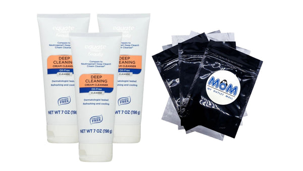 Deep Cleaning Cream Cleanser, 3 pack, 7 oz per pack, plus 3 My Outlet Mall Resealable Storage Pouches