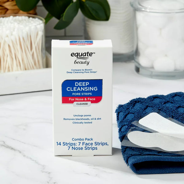 Deep Cleansing Pore Strips for Nose & Face Combo Pack, 1 pack, 14 count, plus 3 My Outlet Mall Resealable Storage Pouches