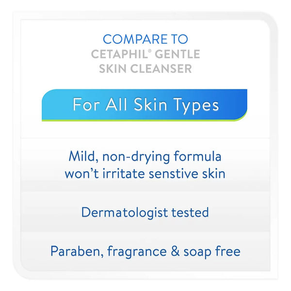 Gentle Skin Cleanser, 2 pack, 16fl oz per pack, plus 3 My Outlet Mall Resealable Storage Pouches