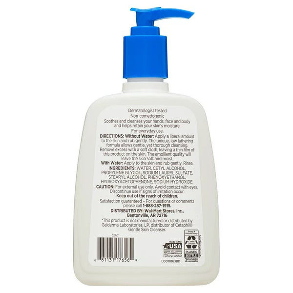 Gentle Skin Cleanser, 3 pack, 16fl oz per pack, plus 3 My Outlet Mall Resealable Storage Pouches