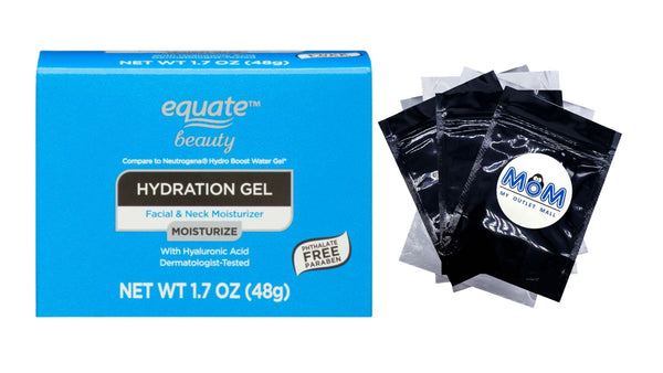 Hydration Gel Facial and Neck Moisturizer, 1 pack, 1.7 oz, plus 3 My Outlet Mall Resealable Storage Pouches