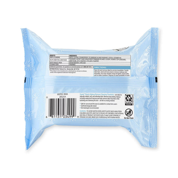 Makeup Remover Cleansing Towelettes, 2 pack, 40 Towelettes per pack, plus 3 My Outlet Mall Resealable Storage Pouches