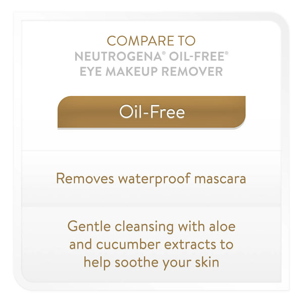 Oil-Free Makeup Remover, 2 pack, 5.5fl oz per pack, plus 3 My Outlet Mall Resealable Storage Pouches