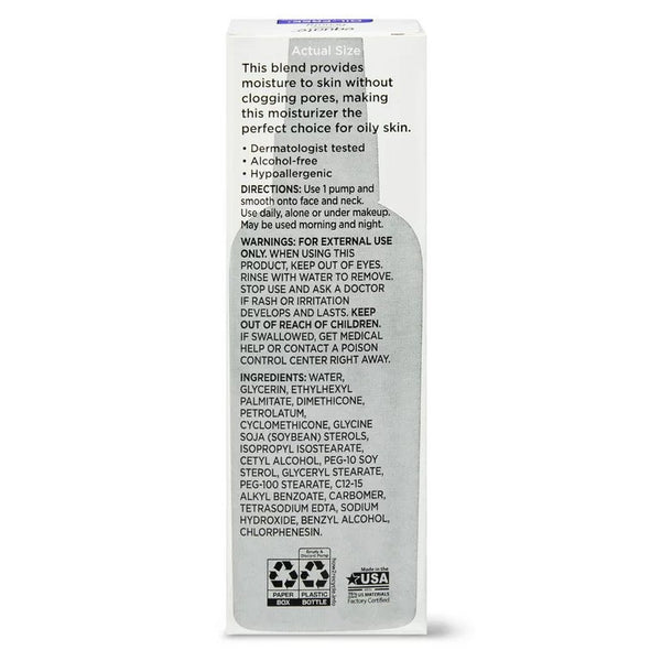 Oil-Free Facial Moisturizer for Sensitive Skin, 1 pack, 4fl oz, plus 3 My Outlet Mall Resealable Storage Pouches