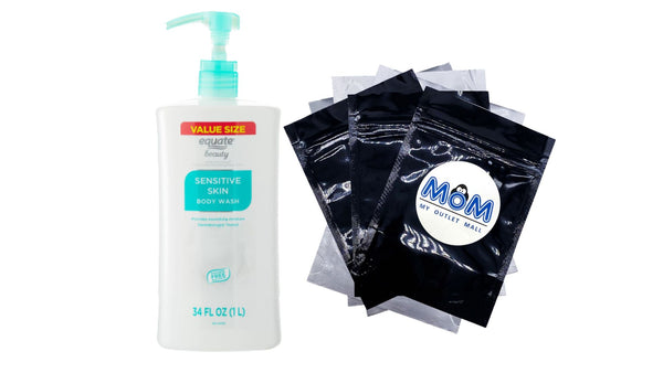 Beauty Sensitive Skin Body Wash - 1 pack - 34fl oz - plus 3 My Outlet Mall Resealable Storage Pouches