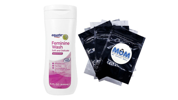 Sensitive Skin Feminine Wash, 1 pack, 15 oz, plus 3 My Outlet Mall Resealable Storage Pouches
