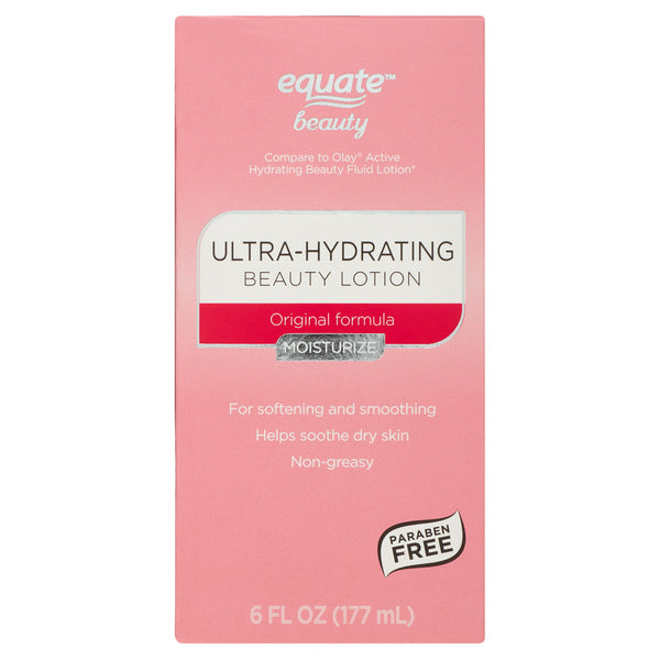 Ultra-Hydrating Beauty Lotion Softening and Smoothing for Dry Skin, 2 pack, 6fl oz per pack, plus 3 My Outlet Mall Resealable Storage Pouches