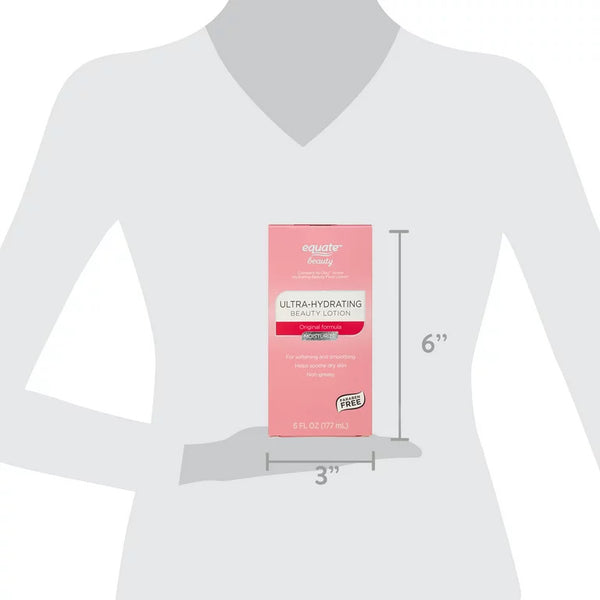 Ultra-Hydrating Beauty Lotion Softening and Smoothing for Dry Skin, 1 pack, 6fl oz, plus 3 My Outlet Mall Resealable Storage Pouches