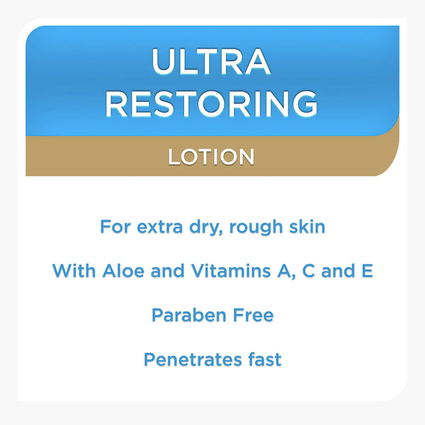 Ultra Restoring Skin Therapy Lotion, 2 pack, 14oz per pack, plus 3 My Outlet Mall Resealable Storage Pouches