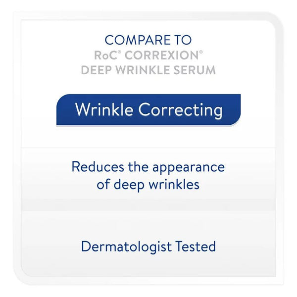 Wrinkle Correcting Serum, 1 pack, 1fl oz, plus 3 My Outlet Mall Resealable Storage Pouches